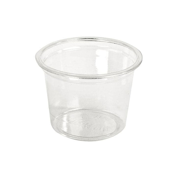 Clear Recyclable Plastic Shot Glass 28ml (Lid Sold Separately)- PET
