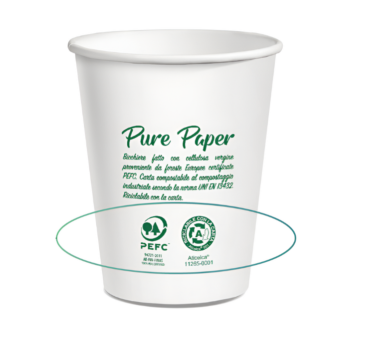 'Pure Paper' Single-Wall Liner-Free Recyclable & Compostable Tasting Cup 100ml