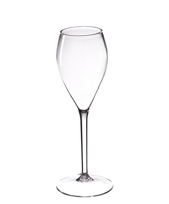 Clear Reusable Plastic Premium Champagne Flute 240ml - Tritan