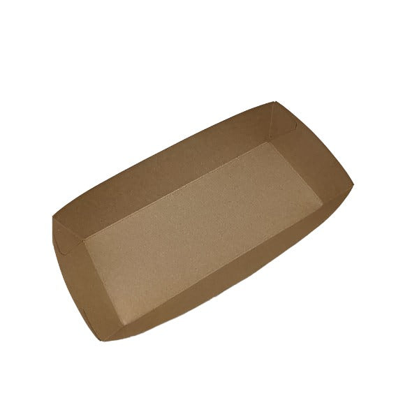 Kraft Compostable Take Out Tray 119 x 244mm - Kraft Paper