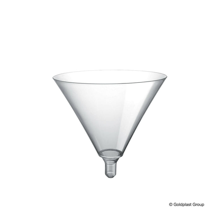 Clear Disposable Recyclable Plastic 2 Piece Cocktail Glass 185ml