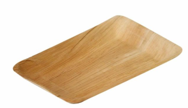 Compostable Rectangular Plate 160 x 240 mm - Palm Leaf