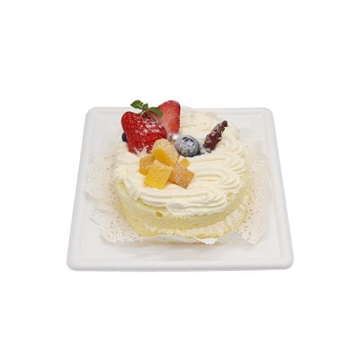 White Compostable Square Side Plate 200mm  - Reed Pulp